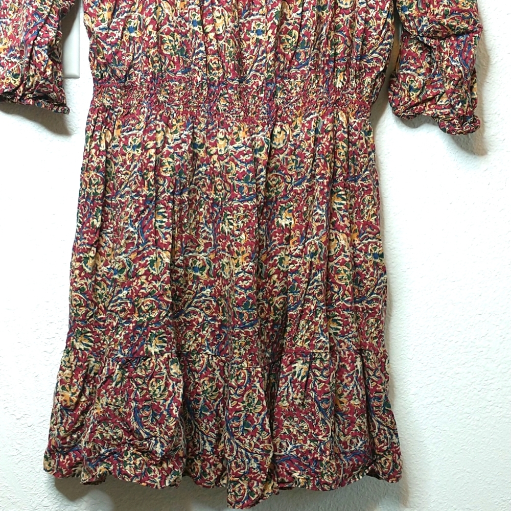 American Living Boho Peasant ¾ Sleeve Dress - Picture 7 of 8